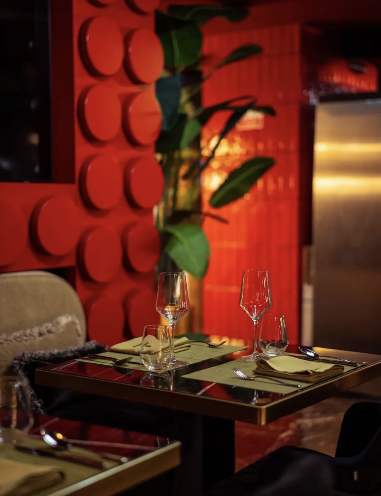 Table setting for private event at Shere Khan